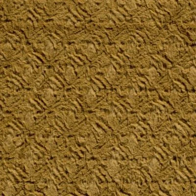 Tissu Fausse fourrure tout doux Llario sur fond Ocre - Par 10 cm