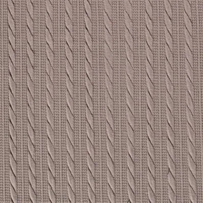 Tissu Maille torsadé en relief uni Taupe - Par 10 cm