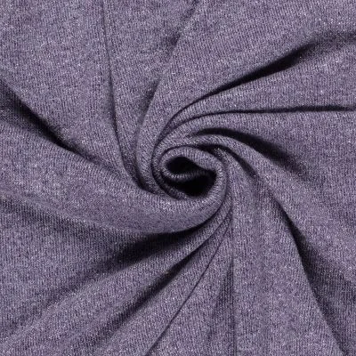 Tissu Maille Jersey Lurex uni Violet - Par 10 cm
