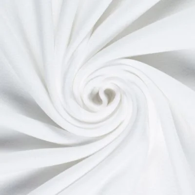 Tissu Micro Polaire tout doux uni Blanc cassé - Par 10 cm