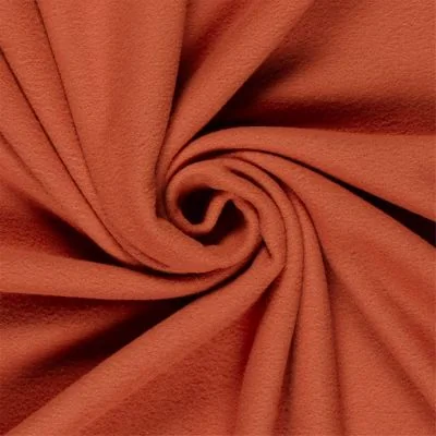 Tissu Polaire tout doux uni Brique - Par 10 cm