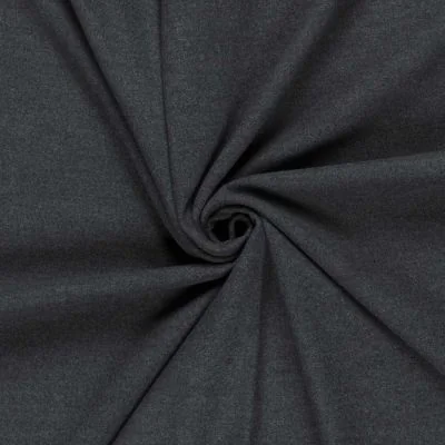 Tissu Drap de manteau  Cœur de Laine uni Gris foncé - Par 10 cm