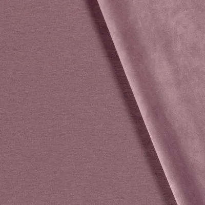 Tissu Jersey Polyviscose envers velours tout doux Vieux rose - Par 10 cm