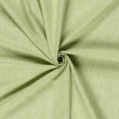 Tissu chambray coton uni Siena Vert citron - Par 10 cm