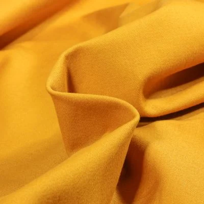 Tissu Coton satiné extensible épais Jaune - Par 10 cm