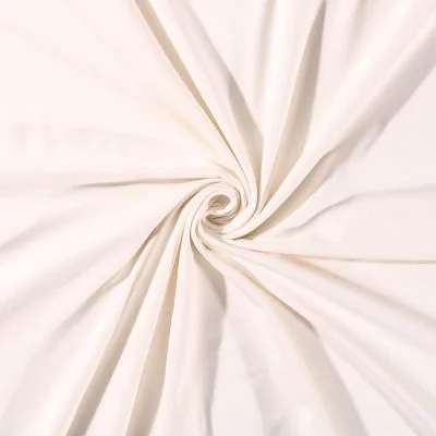 Tissu Jersey Coton uni Ecru - Par 10 cm