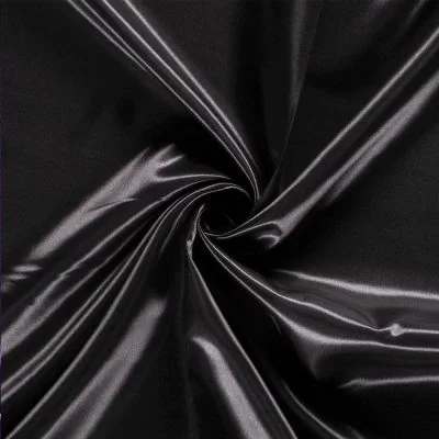 Tissu Satin uni Noir x1m
