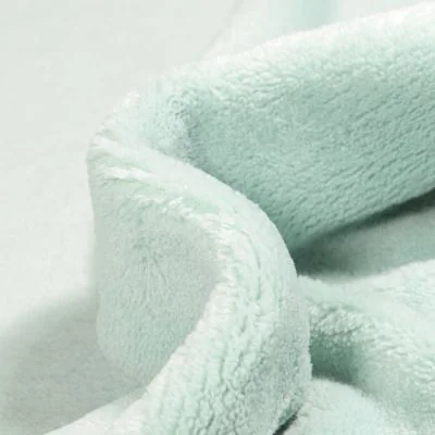 Tissu Doudou uni Vert menthe clair - Par 10 cm