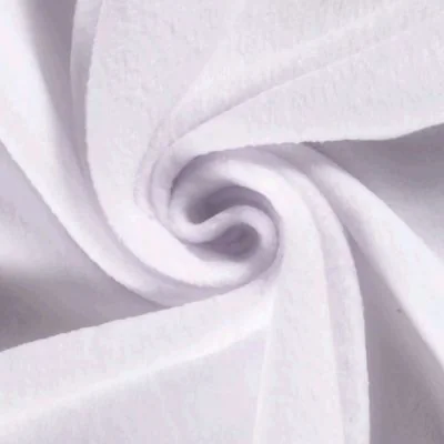 Tissu Polaire uni Blanc - Par 10 cm