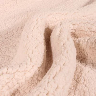 Tissu Fausse fourrure Sherpa Ecru - Par 10 cm
