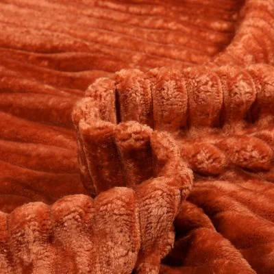 Tissu Minky Ultra doux côtelé Cuivre - Par 10 cm