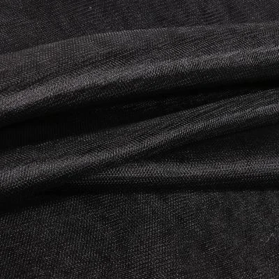 Tissu Tulle souple grande largeur uni Noir - Au mètre