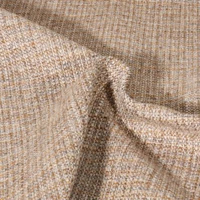 Tissu Jacquard d&#039;ameublement uni Marron clair - Par 10 cm