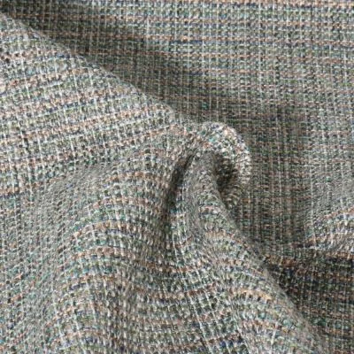 Tissu Jacquard d&#039;ameublement uni Vert - Par 10 cm
