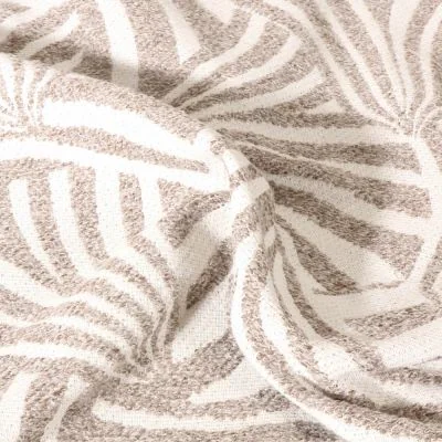 Tissu Jacquard d&#039;ameublement Danube Lin sur fond Naturel - Par 10 cm