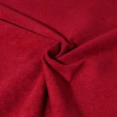 Tissu Velours d&#039;ameublement texturé Genova uni  Rouge - Par 10 cm