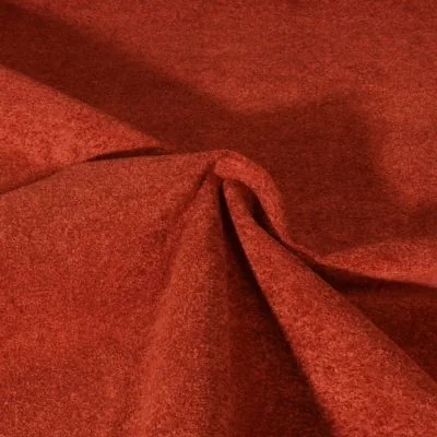 Tissu Velours d&#039;ameublement texturé Genova Terracotta - Par 10 cm