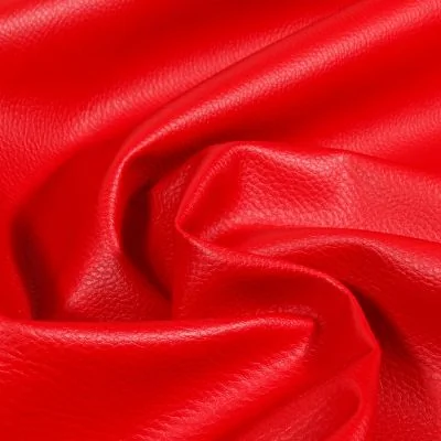 Simili cuir d&#039;ameublement uni Rouge - Par 50 cm