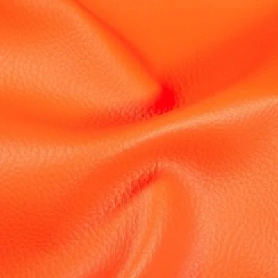 Simili cuir d&#039;ameublement uni Orange - Par 50 cm