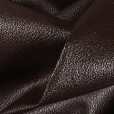 Simili cuir d&#039;ameublement uni Marron chocolat - Par 50 cm