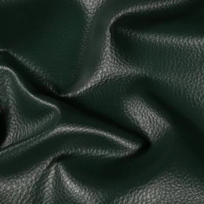 Simili cuir d&#039;ameublement uni Vert sapin - Par 50 cm