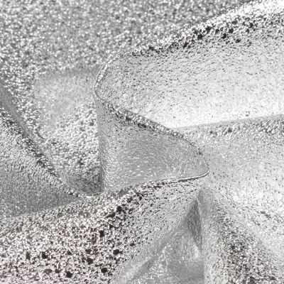 Tissu Simili cuir Rocks Argent - Par 50 cm
