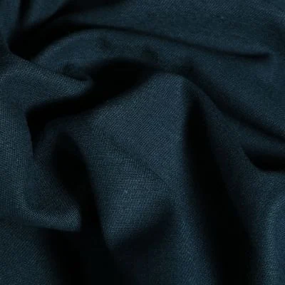 Tissu Coton Sergé d&#039;ameublement uni Bleu nuit - Par 10 cm