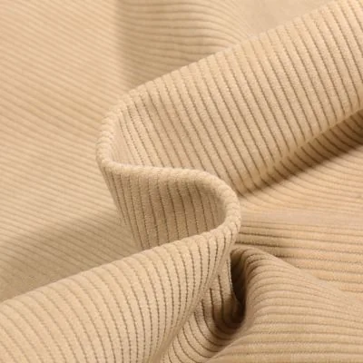 Tissu Velours d&#039;ameublement côtelé Lena Beige - Par 10 cm
