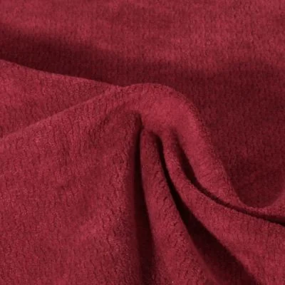 Tissu Jacquard d&#039;ameublement Ultraclean uni Bordeaux - Par 10 cm