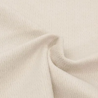 Tissu Jacquard d&#039;ameublement Ultraclean uni Ecru - Par 10 cm