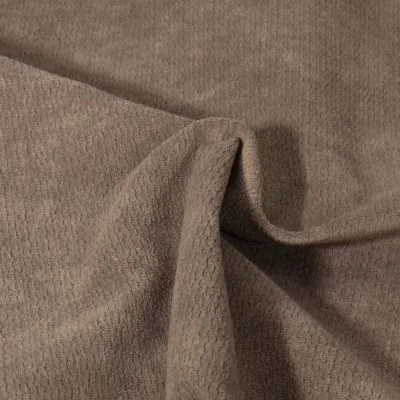 Tissu Jacquard d&#039;ameublement Ultraclean uni Taupe - Par 10 cm