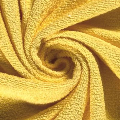 Tissu Eponge légère 340 g/m² uni Jaune - Par 10 cm