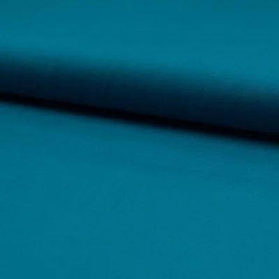 Tissu Popeline de coton unie Bleu pétrole - Par 10 cm