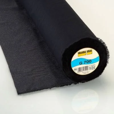 Entoilage Tissé Thermocollant Vlieseline G700 Noir - Par 10 cm