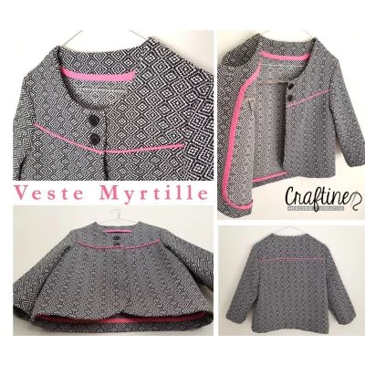 Patron Craftine Veste Myrtille