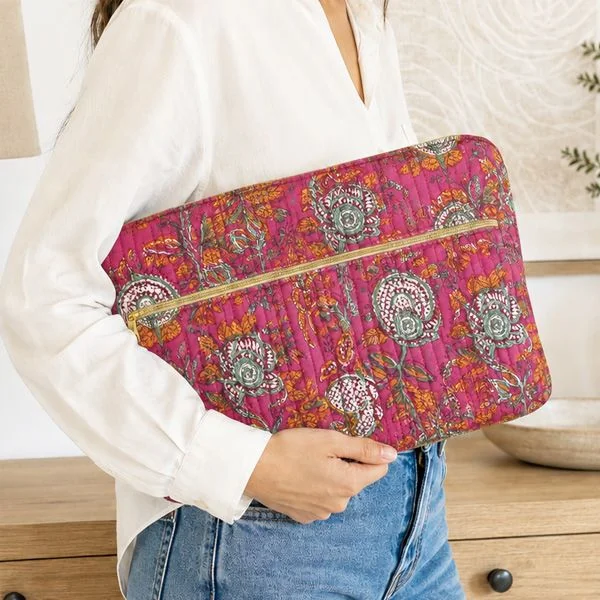 Kit Couture Craftine Pochette ordinateur Matelassé indy Fuschia