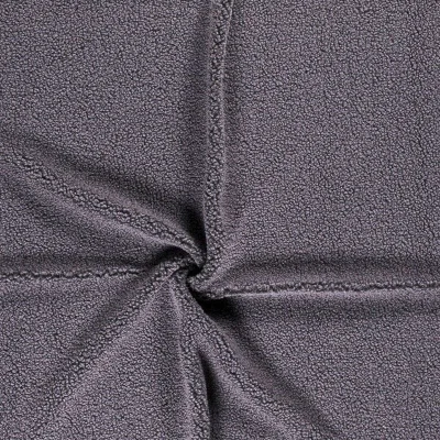 Tissu Fausse fourrure Teddy Bouclettes Gris anthracite - Par 10 cm