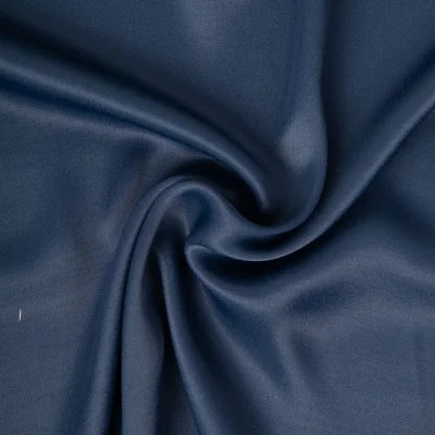 Tissu Satin de Viscose Dimara Bleu Marine - Par 10 cm