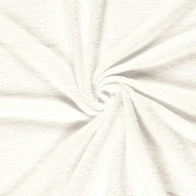 Tissu Eponge légère 340 g/m² uni Ecru - Par 10 cm