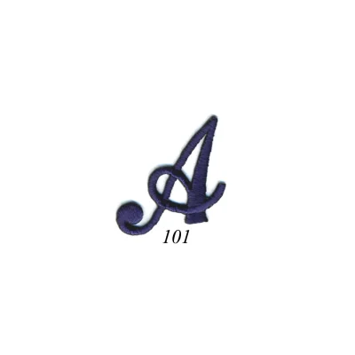 Ecusson Thermocollant Lettre Calligraphie Anglaise &quot;A&quot; Marine