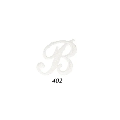 Ecusson Thermocollant Lettre Calligraphie Anglaise &quot;B&quot; Blanche