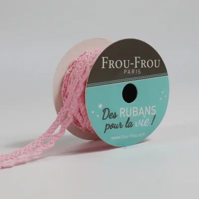 Bobinette Ruban Dentelle Frou-Frou Pétale de rose - 10 mm x 4 mètres