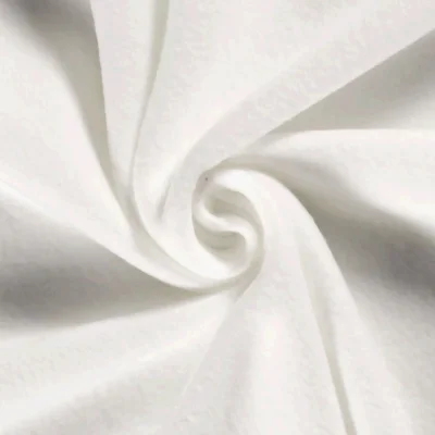 Tissu Polaire uni Ecru - Par 10 cm