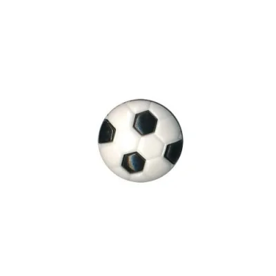 Bouton Ballon Rond Polyester Noir et Blanc