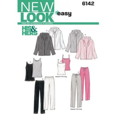Patron New Look 6142 Vêtements de sport