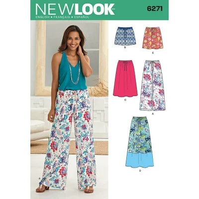 Patron New Look 6271 Jupe, Short et Pantalon