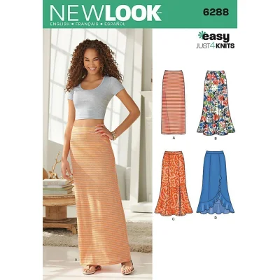 Patron New Look 6288 Jupe Longue