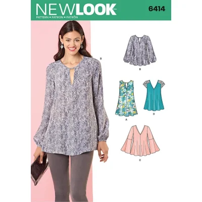 Patron New Look 6414 Top et Chemisier