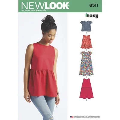 Patron New Look 6511 Haut et robe