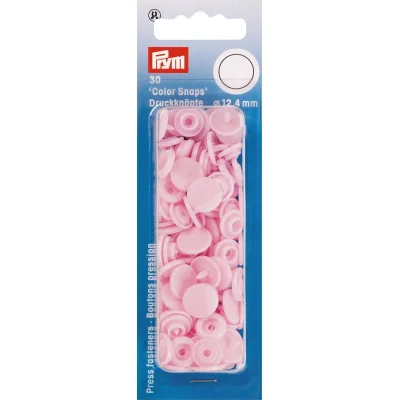 Prym 30 Boutons pression Color Snaps rose 12,4 mm